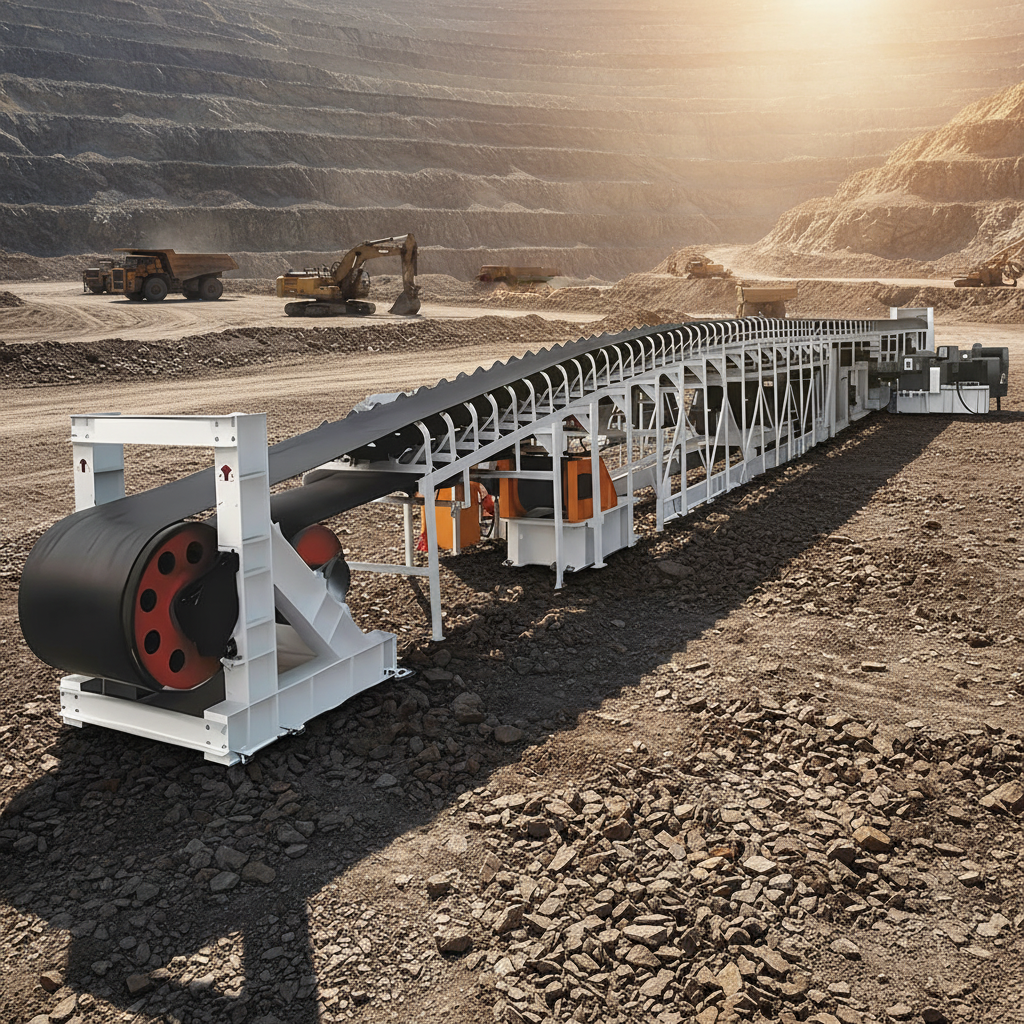 Heavy-duty Belt Conveyors for Large-scale Mines, Adjustable-speed Industrial Material Handling Belt Conveyors