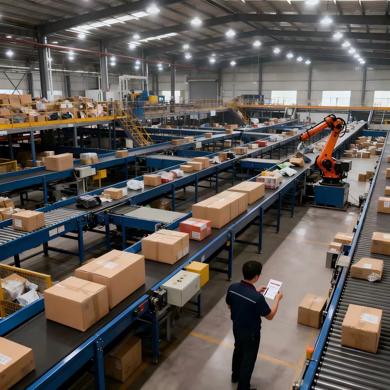Zigzag Conveyor Sorter with High Speed Sorting for Logistics Handing
