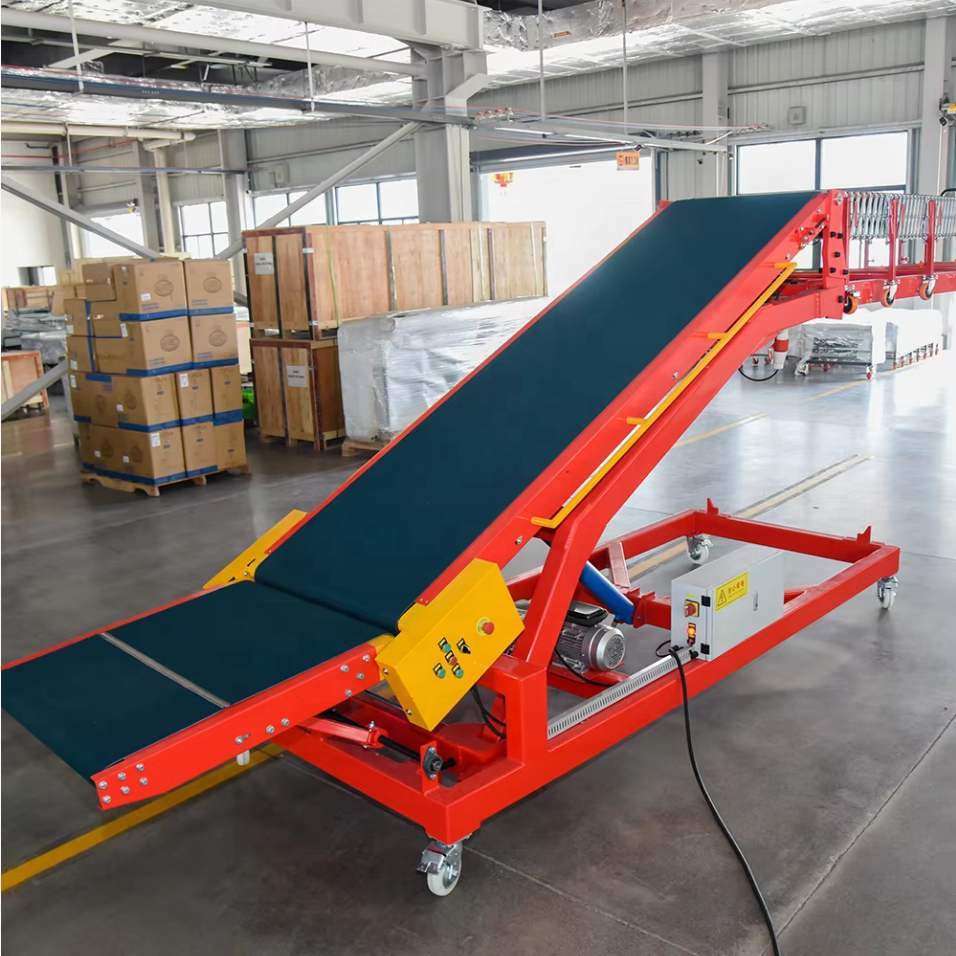 Truck Container Warehouse Loading And Unloading Machine Heavy Duty Automatic Belt Conveyor System