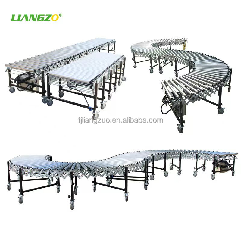 High Capacity Flexible Roller Conveyor Expandable Telescopic Conveyor for E-commerce Logistics Center