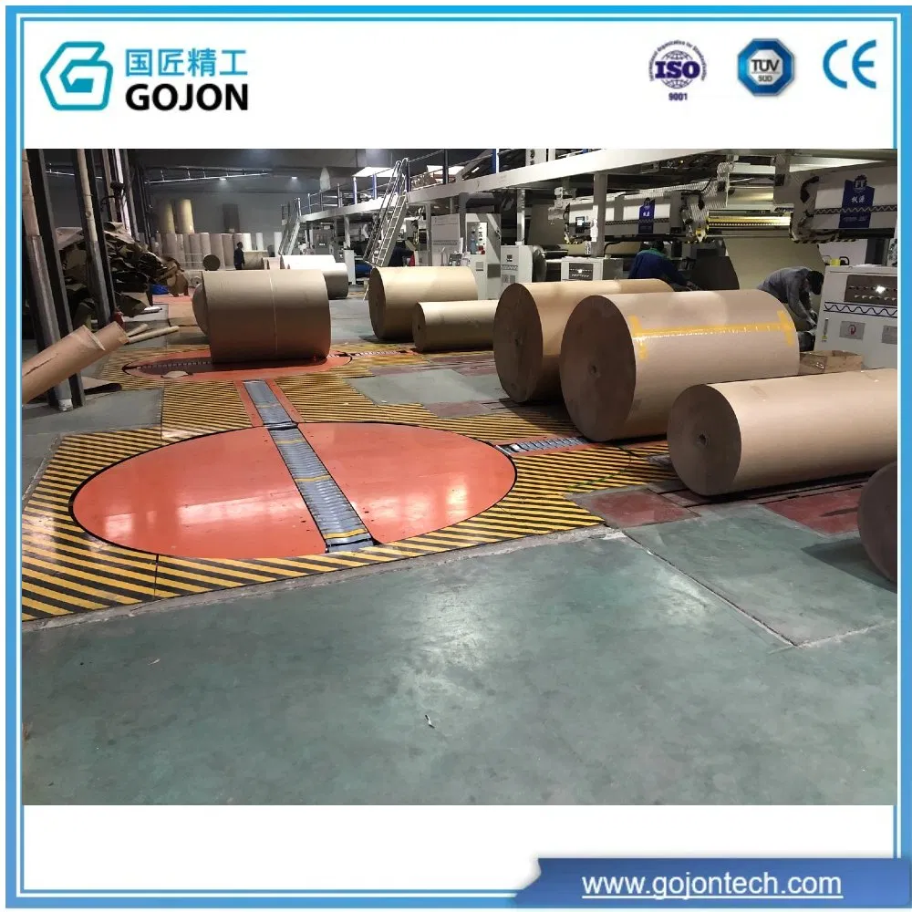 Stable Reliable Automatic Paper Roll Transportation Feeding Turntable Chain Conveyor Corrugated Line Warehouse Roll System