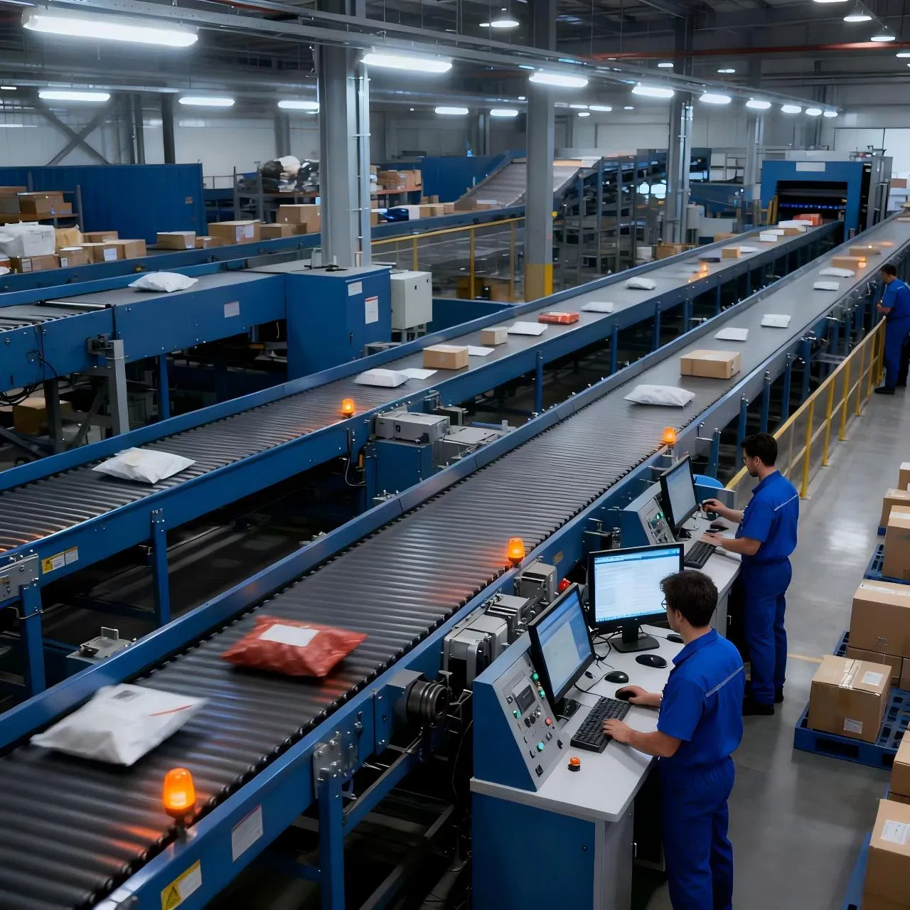 Zigzag Conveyor Sorter with High Speed Sorting for Logistics Handing