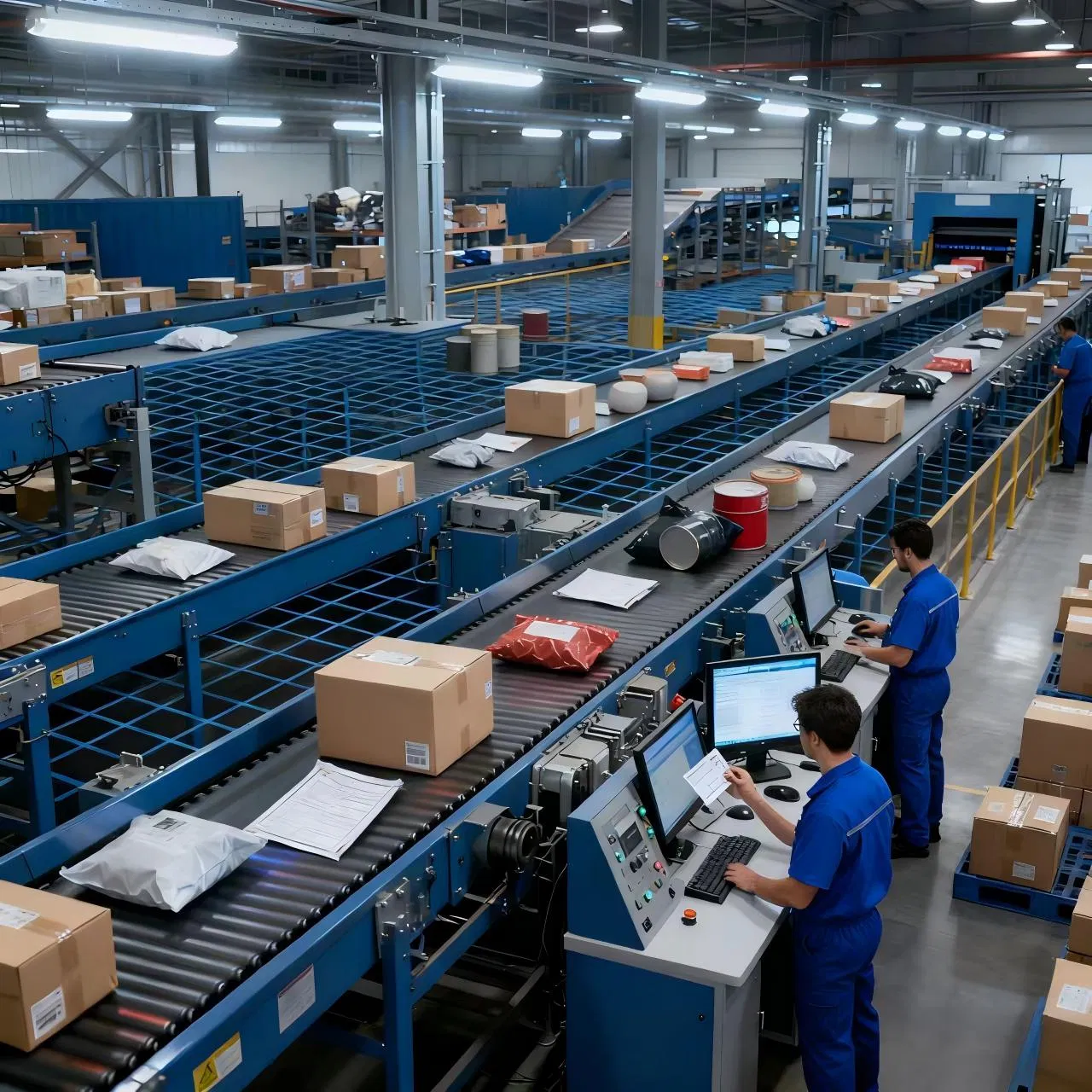 Zigzag Conveyor Sorter with High Speed Sorting for Logistics Handing