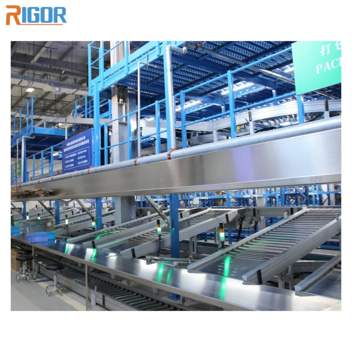 Customized Unpowered Roller Conveyor OEM Durable Gravity Conveyor System for Automation