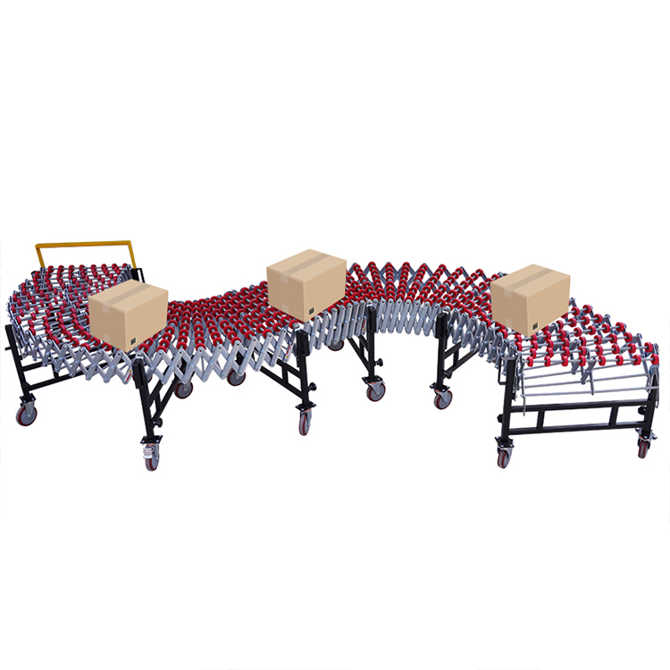 Liangzo Gravity Flexible Plastic Skatewheel Roller Conveyor Expandable For Seamless Unloading