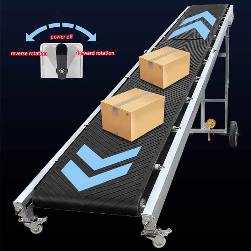 Zhenway Automatic Motorized Extendable Belt Conveyor Inclined Declined System Logistics Manufacturing E-commerce Warehouse