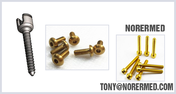 Titanium self tapping screw side view