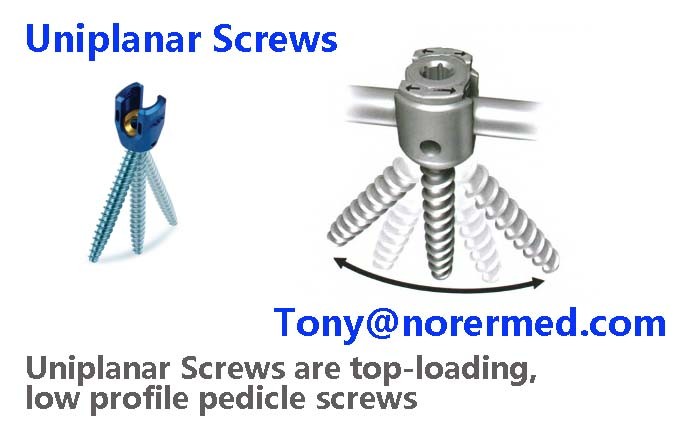 Human /Veterinary Orthopedic Titanium Spine Uniplanar Pedicle Poly Screw for Fixation