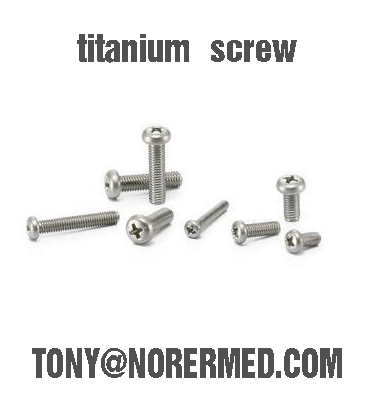 Titanium self tapping screw layout