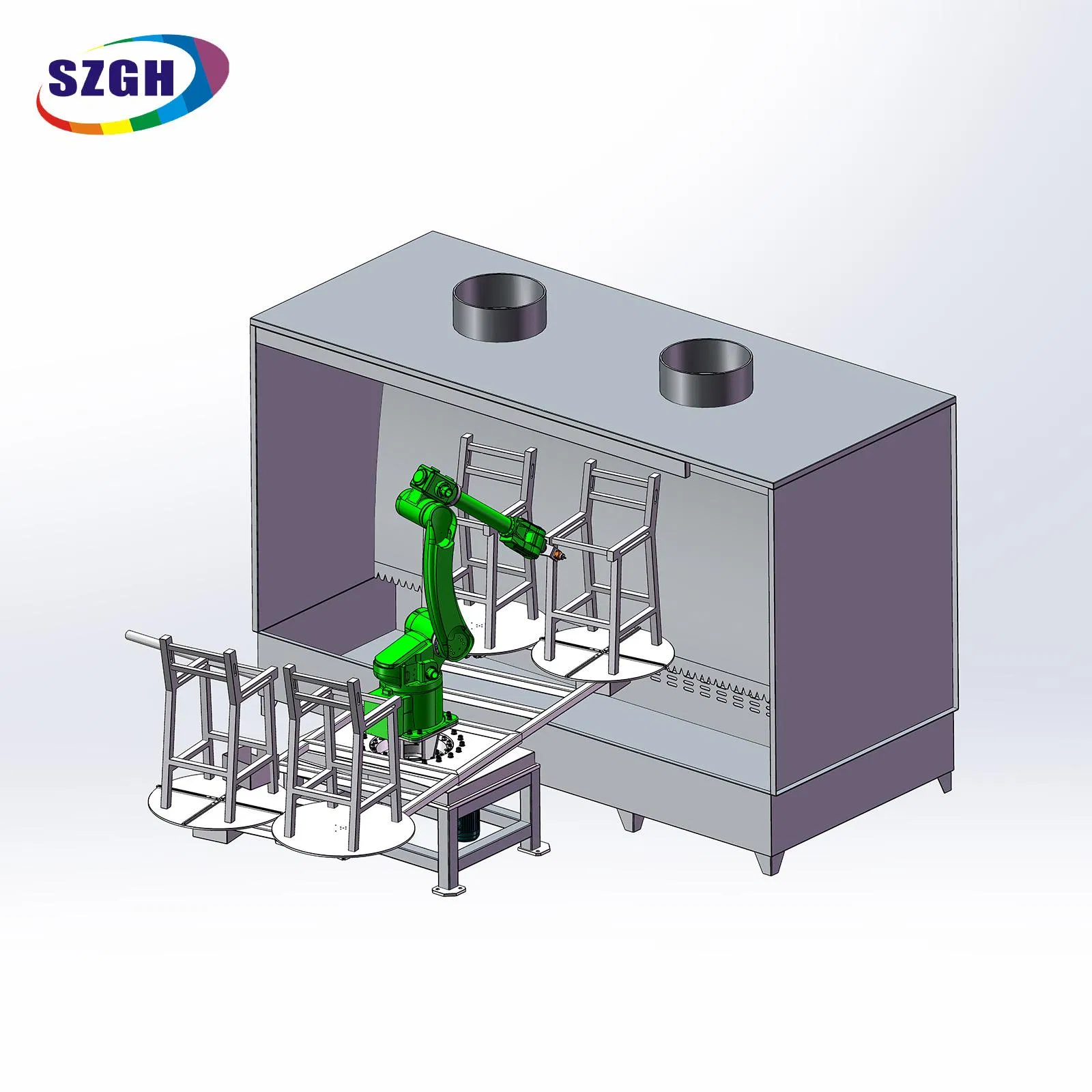 Automatic Robotic Painting Machine Robot Arm 6 Axis Oem Painting For Customization Furniture Paint Spray