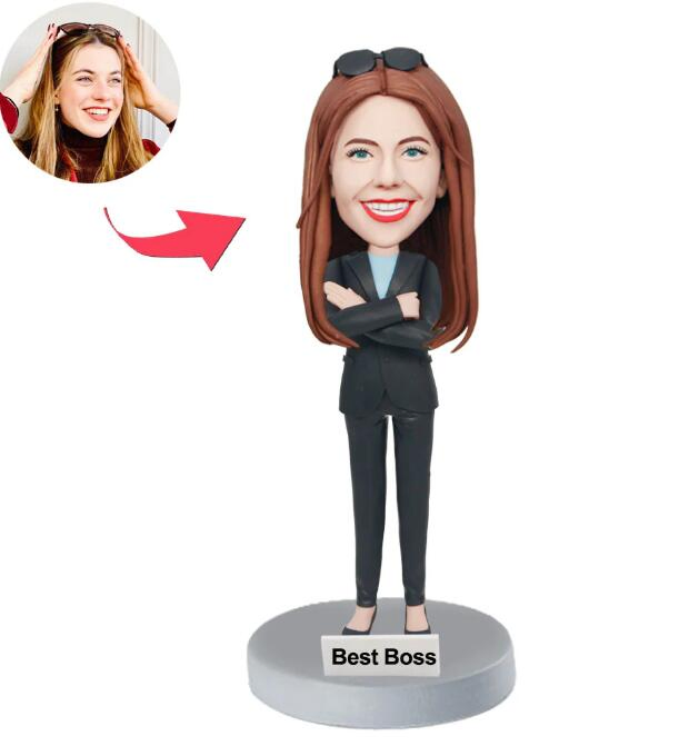 Personalized Boss Lady Bobble Head Office Tabletop Decor