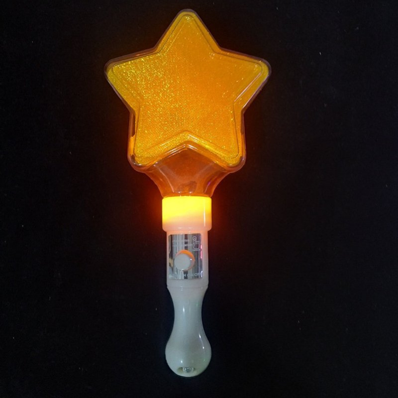 Glowing Colorful Five Pointed Star Flash Light LED Stick Fairy Wand Cheer Luminous Toy Halloween Christmas
