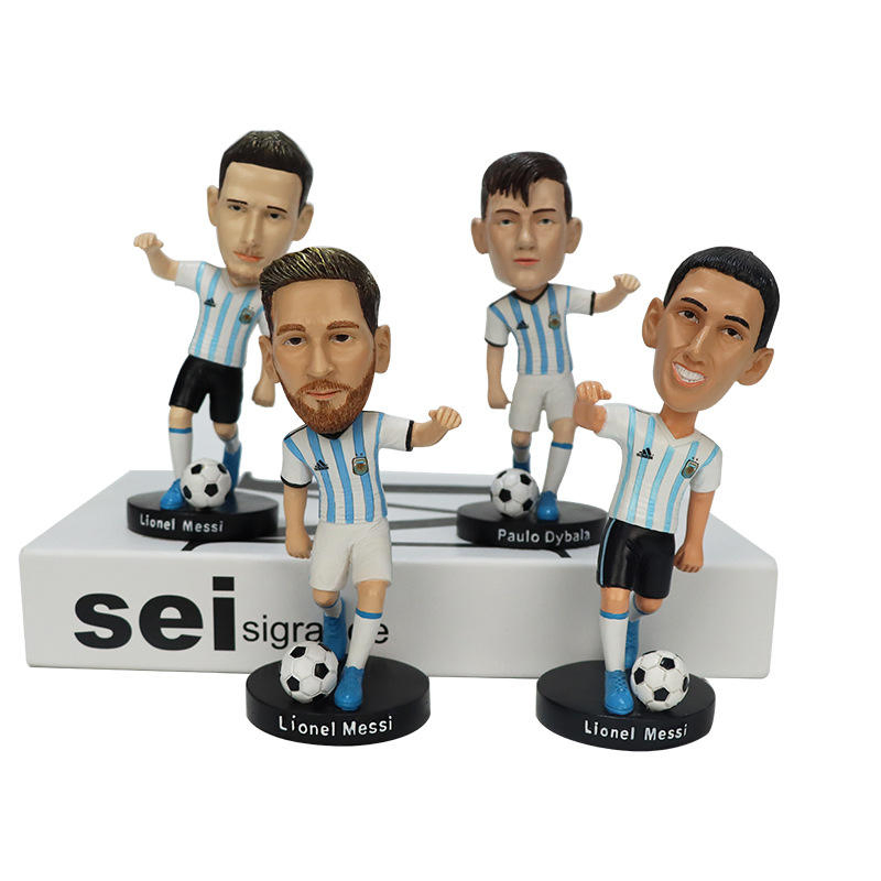Resin Personalized Soccer Messi Bobble Head