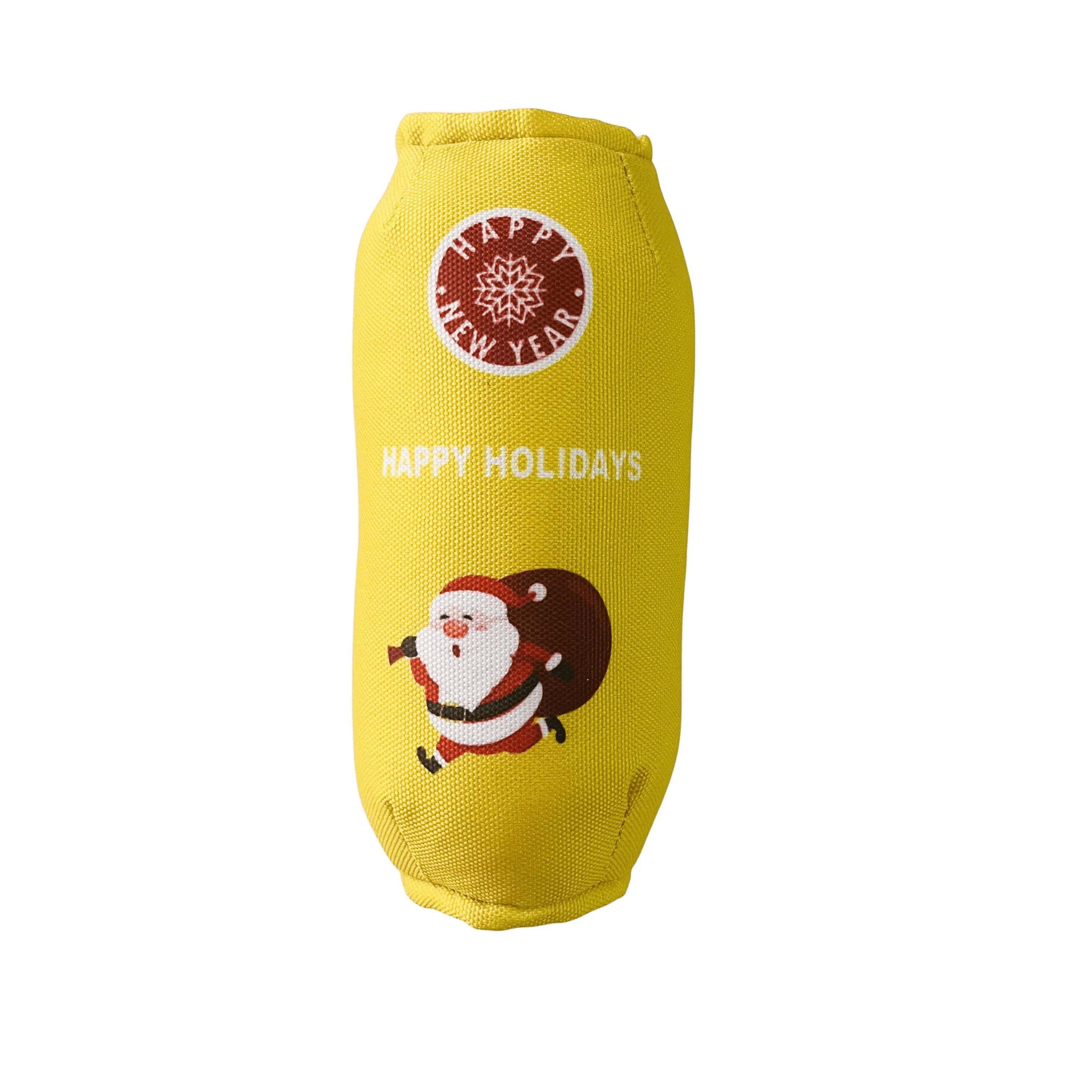 New Arrivals Eco-Friendly and Durable Oxford Bottle-Shaped Chew Toy Sustainable Christmas Dog Toy