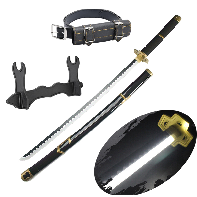 41 Inches LED Cosplay Sword One Piece Roronoa Zoro Swords Yubashiri Anime Samurai Props