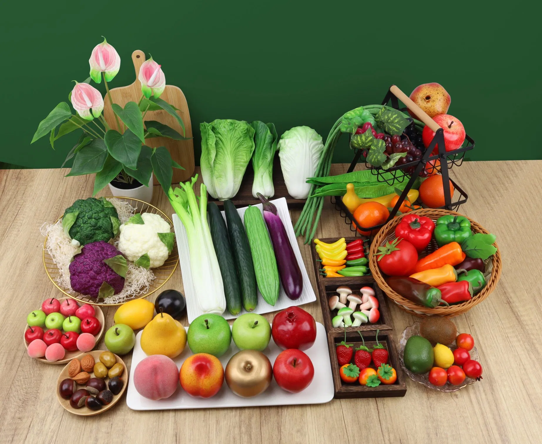 Wholesale Price Realistic Artificial PU Vegetables Foam Food Models for Home Kitchen Hotel Restaurant Supermarket Decoration