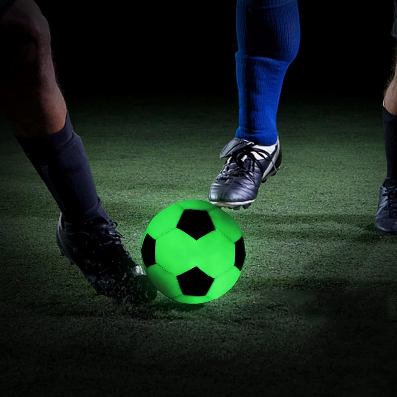 Light up Soccer Ball: Glow in The Dark Ball with LED - Size 5 - Durable &amp; Rechargeable for Outdoor Sports, Birthday Gifts for Boys 8-12 - Fun Nighttime Activity