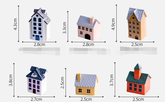 Wholesale Garden Resin Fairy Miniature House Figurines Kids DIY Kit Small 3D Toy Craft Aquarium Decoration Home Ornaments