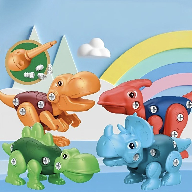 Customizable Design Dinosaur with Screws for DIY Enthusiast Kids Toys