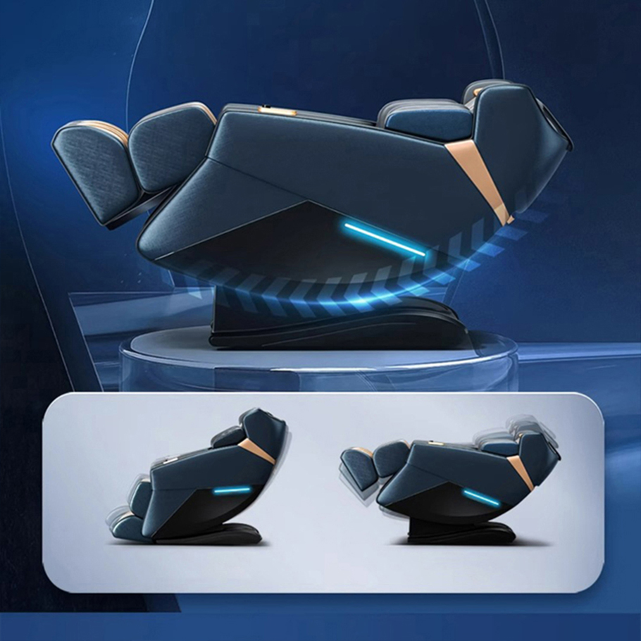 Luxury SL Track Shiatsu Grey Foot SPA Full Body Seat Zero Gravity Space Capsule Massage Chair