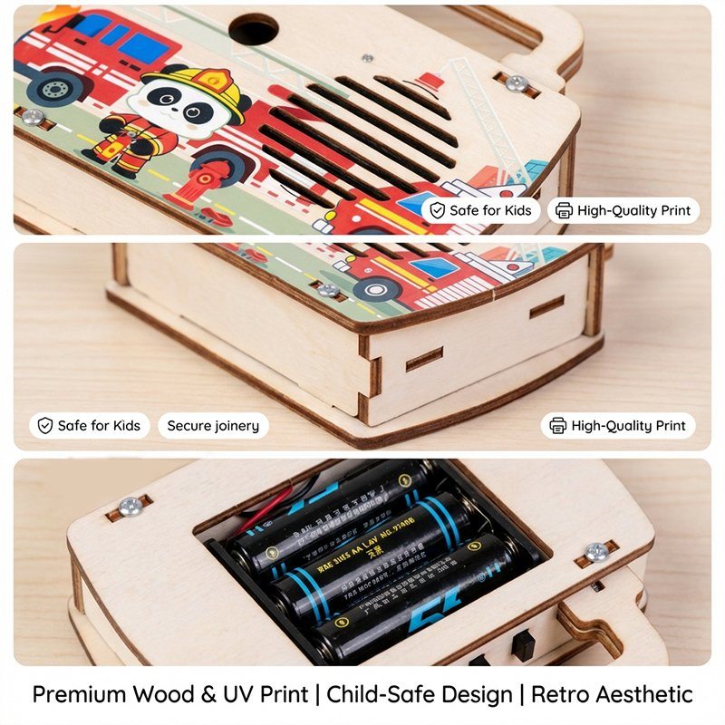 Wooden Voice Recorder DIY Kit Stem Educational Toy for Kids Play
