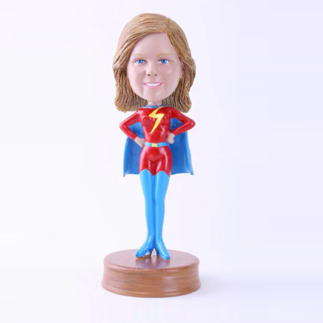 Personalized Powerful Women Figure Custom Super Women Super Mom Bobble Head