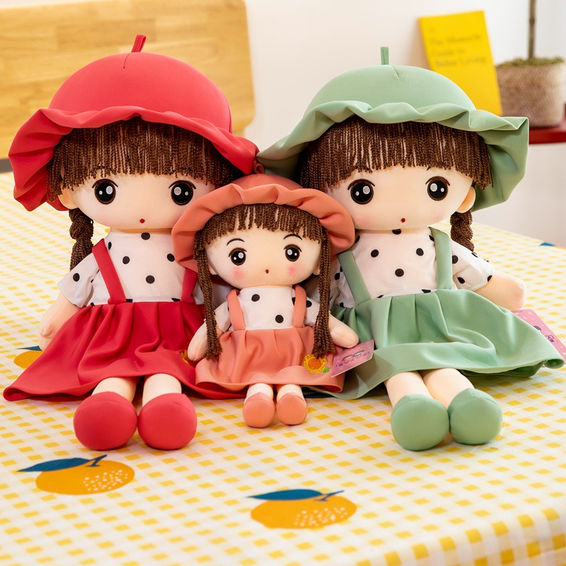 Wholesale Price OEM Manufacturer Yiwu Market Personalized Kids Children Birthday Gifts Super Soft Cute Stuffed Custom Kawaii Plush Girls Cotton Doll Factory