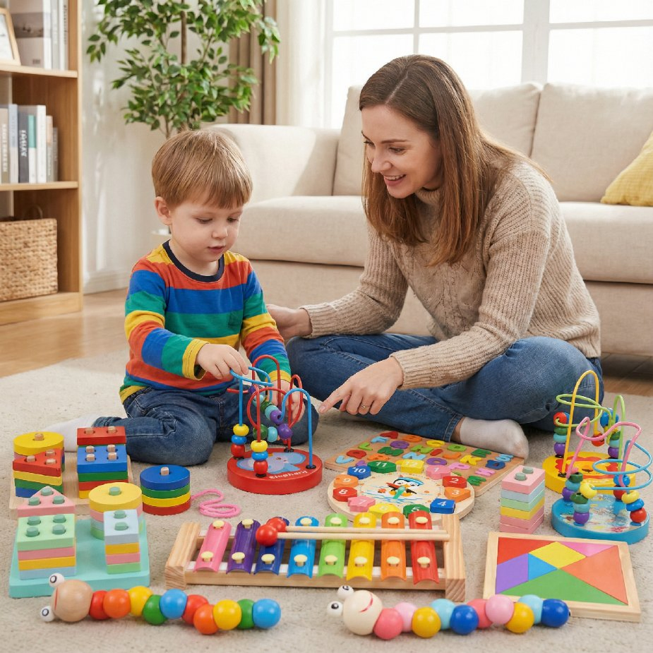 Wholesale Educational Plaything Girls Children Kids Cheap Infant Baby Popular Sensory Juguetes Montessori Material DIY Wooden Toys for Children