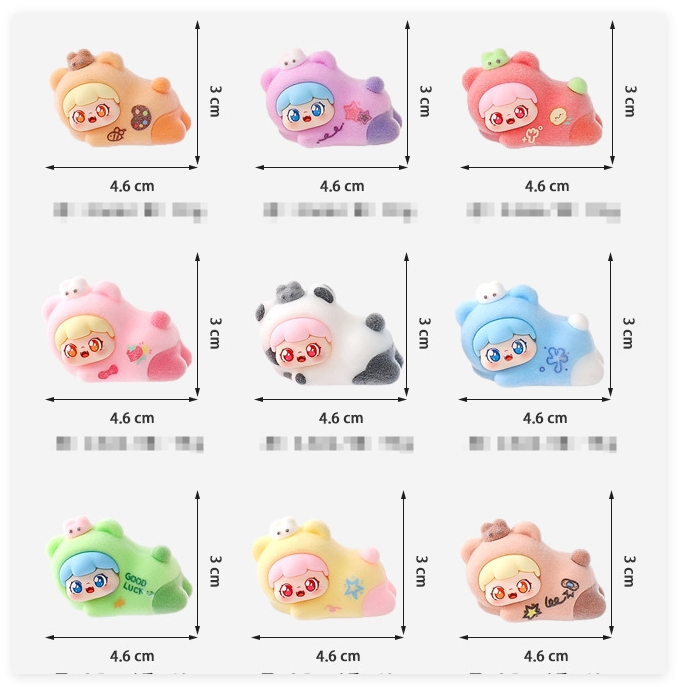 Top Seller Souvenir Flocked 3D Doll Miniature Animal Figurine Figure Toy Mix Character