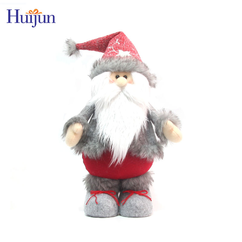 Custom Personalized Christmas Ornament Gift Set Stuffed Plush Christmas Standing Doll Figurine Collection for Home Decoration