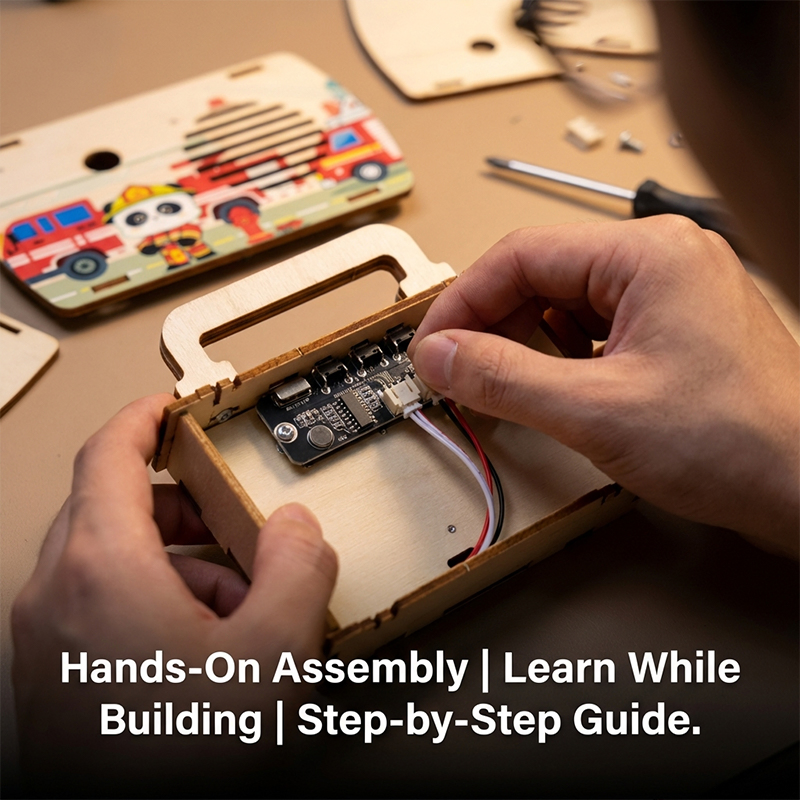 Wooden Voice Recorder DIY Kit Stem Educational Toy for Kids Play