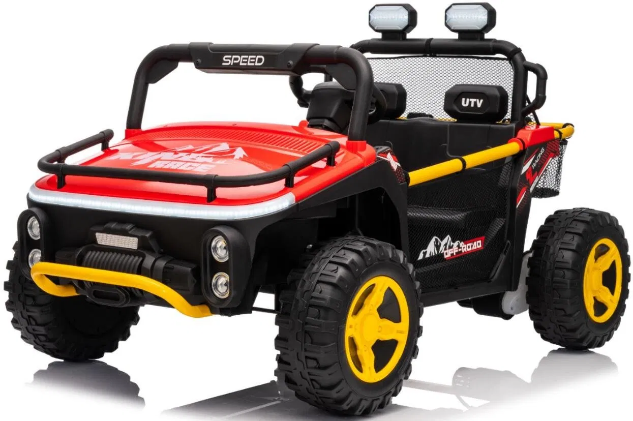 24V Kids Ride on UTV, Toddlers Battery Electric Powered Toy Car to Drive with off-Road Wheels/Suspension/Horn/LED Lights, Suitable for Gift of Children Car