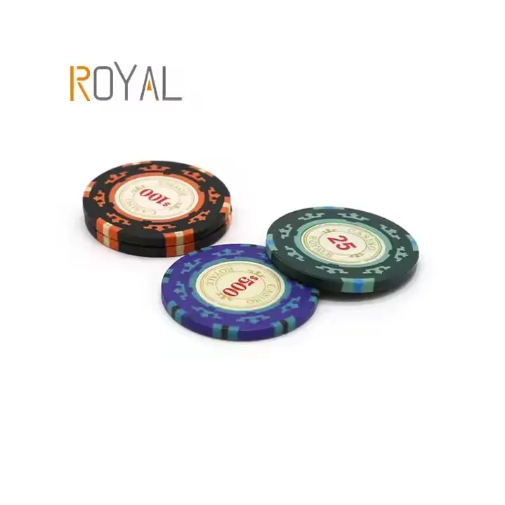 Casino Tricolor 14G Clay Poker Chips