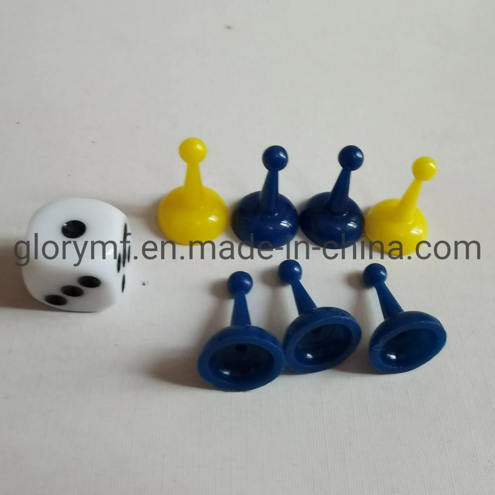 Colorful Plastic Game Pawns and Dices Set Board Game Piece