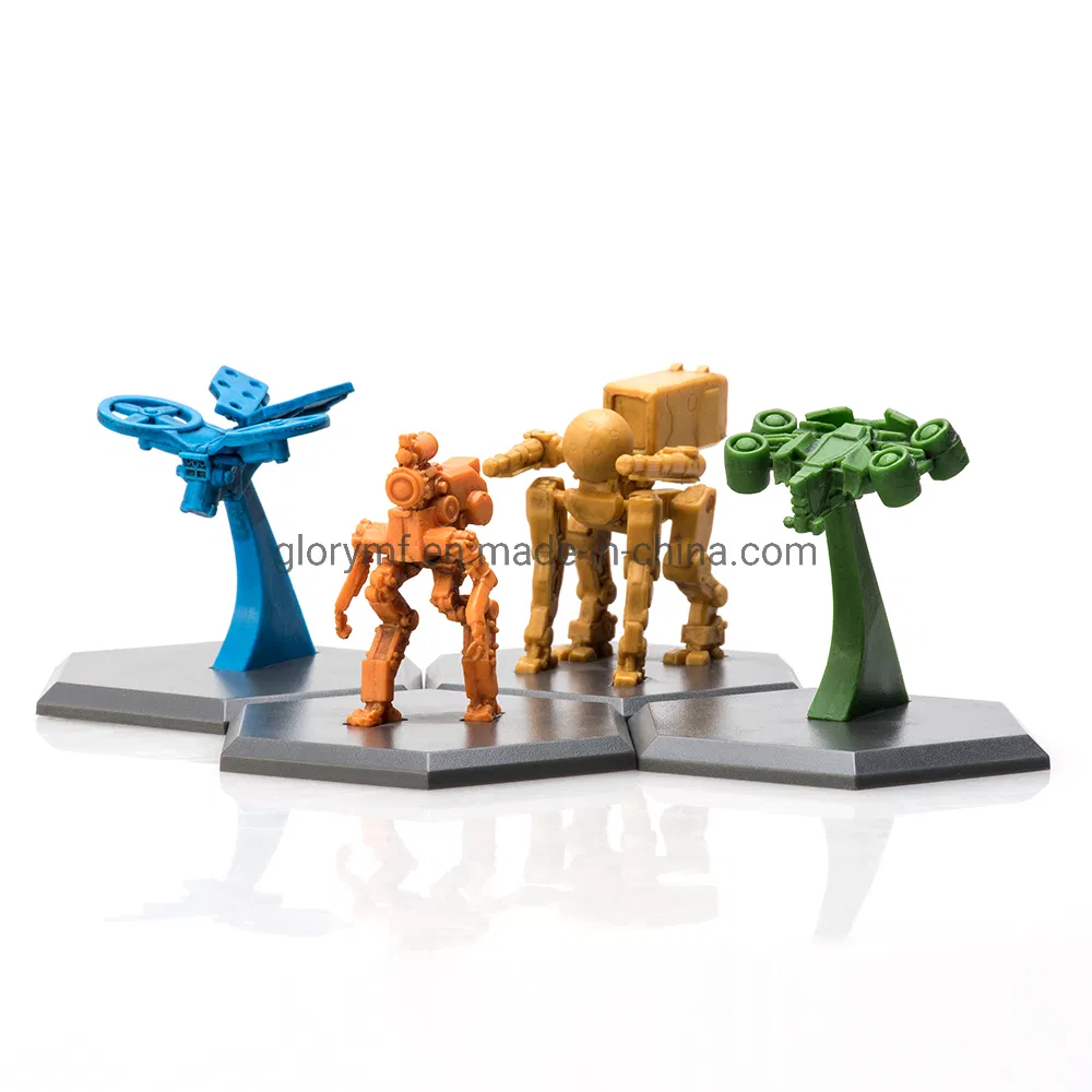 Custom Board Game Robot Action Figure with Hexagonal ABS Base