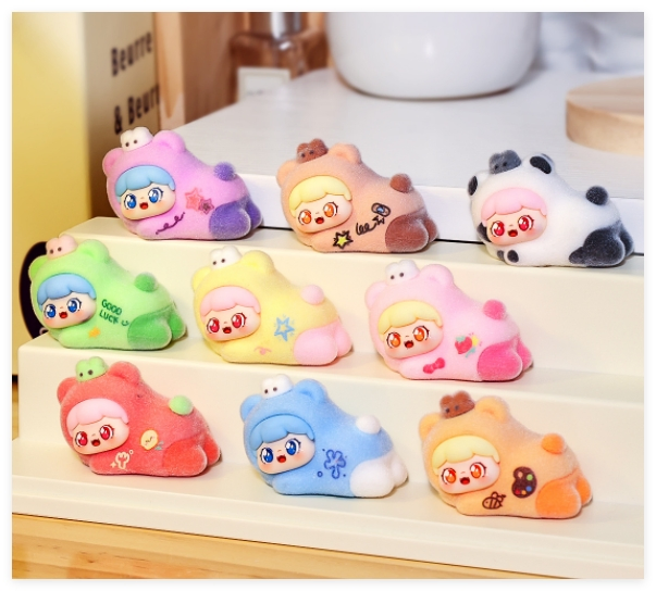 Top Seller Souvenir Flocked 3D Doll Miniature Animal Figurine Figure Toy Mix Character