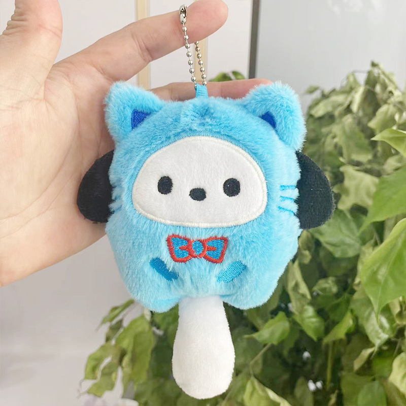 Wholesale Custom Cute Anime Sanrioss Soft Plush Keychain Stuffed Animal Kuromi My Melody Plush Toy Keychain