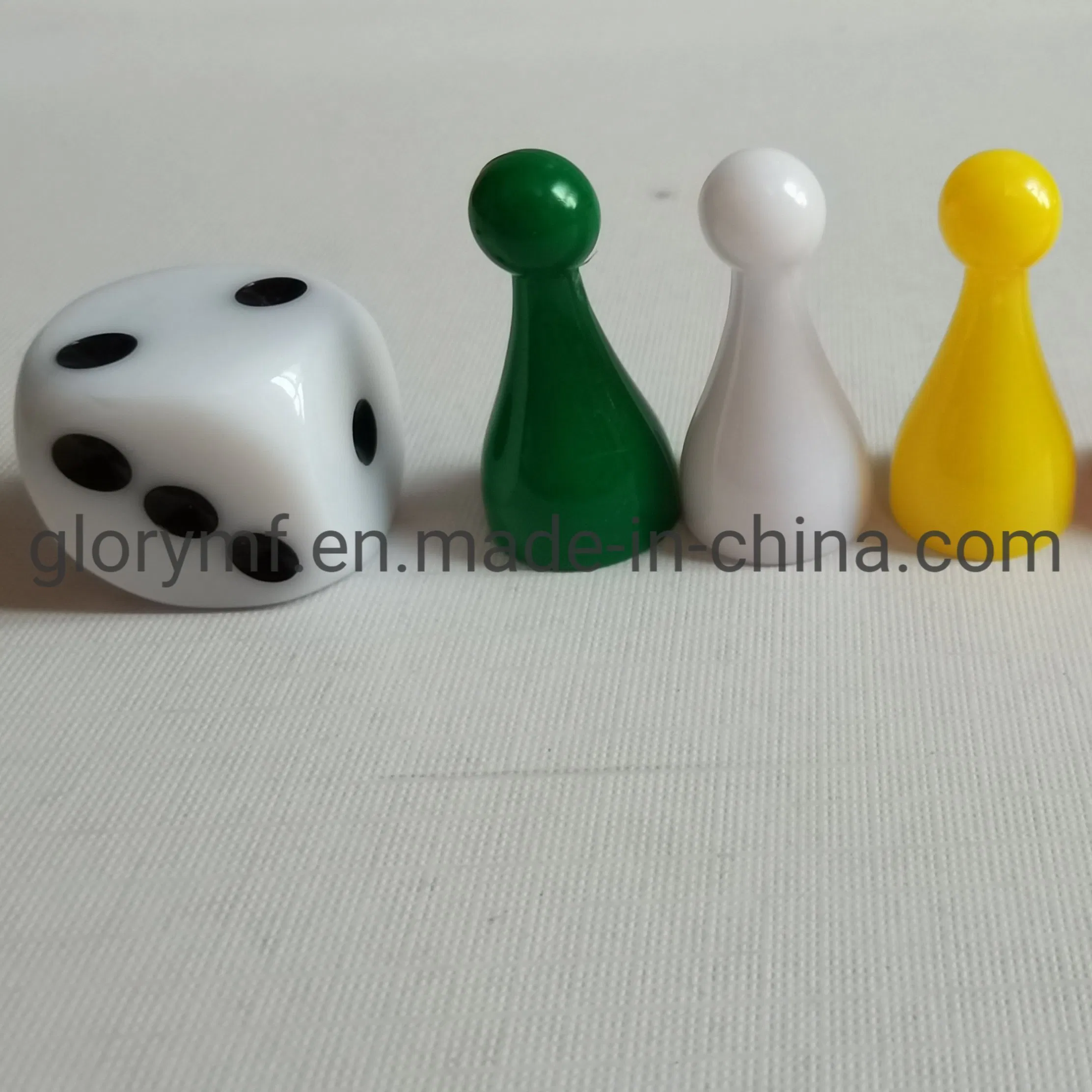 Colorful Plastic Game Pawns and Dices Set Board Game Piece