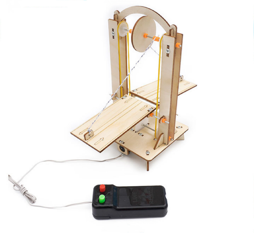 Lift Bridge Model Kit Children′ S DIY Stem Creative Scientific Programming Technology Learning Wooden Educational Toys