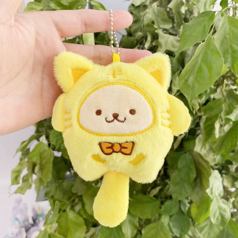Wholesale Custom Cute Anime Sanrioss Soft Plush Keychain Stuffed Animal Kuromi My Melody Plush Toy Keychain
