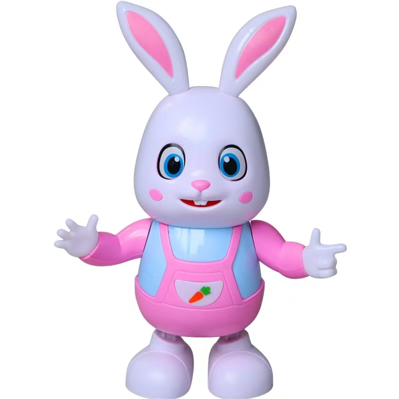 15+ Years Factory Funny Dancing Rabbit Lovely Action Figure with Music and Light for Kids for Easter Gift