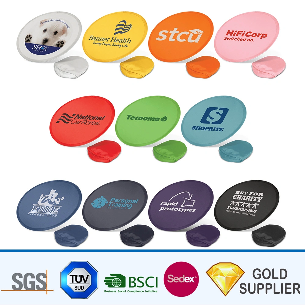 Wholesale Manufacturer Cheap Custom Blank Nylon Polyester Fabric Outdoor Game Toy Disc Colorful Printing Foldable Flying Dog Pet Frisbee for Promotion