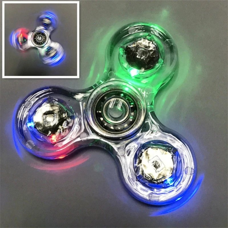 LED Light up Fidget Spinner Halloween Thanksgiving Goodie Bag Stuffers Glow in The Dark Sensory Toys