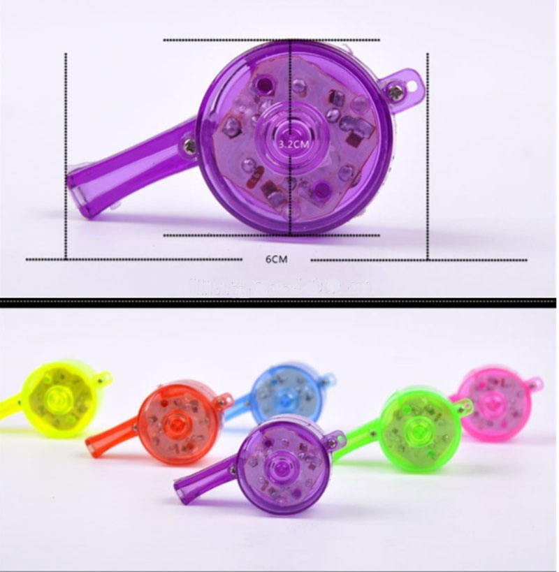Colorful LED Whistle Light up Noise Maker Whistle Glow in The Dark for Party Favor