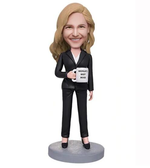 Personalized Boss Lady Bobble Head Office Tabletop Decor