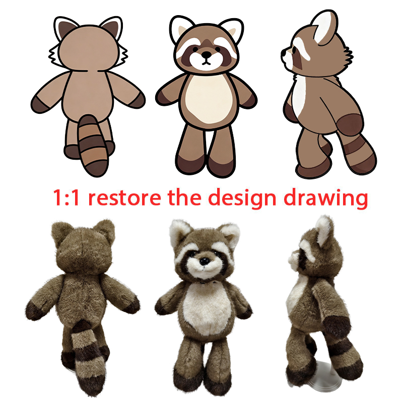CE Factory High Quality Custom Raccoon Cute Plush Animal Toy