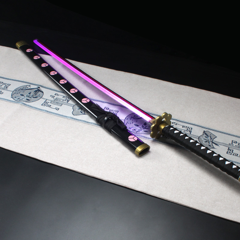 Luminous Sword Wooden Blade One Piece Katana Cosplay Sword with Safety Components