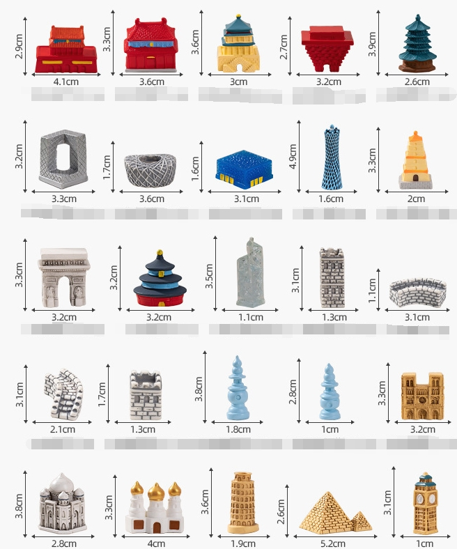 Fairy Figurine Garden Miniatures Architecture Worldwide Building House Cartoon Toys for Children