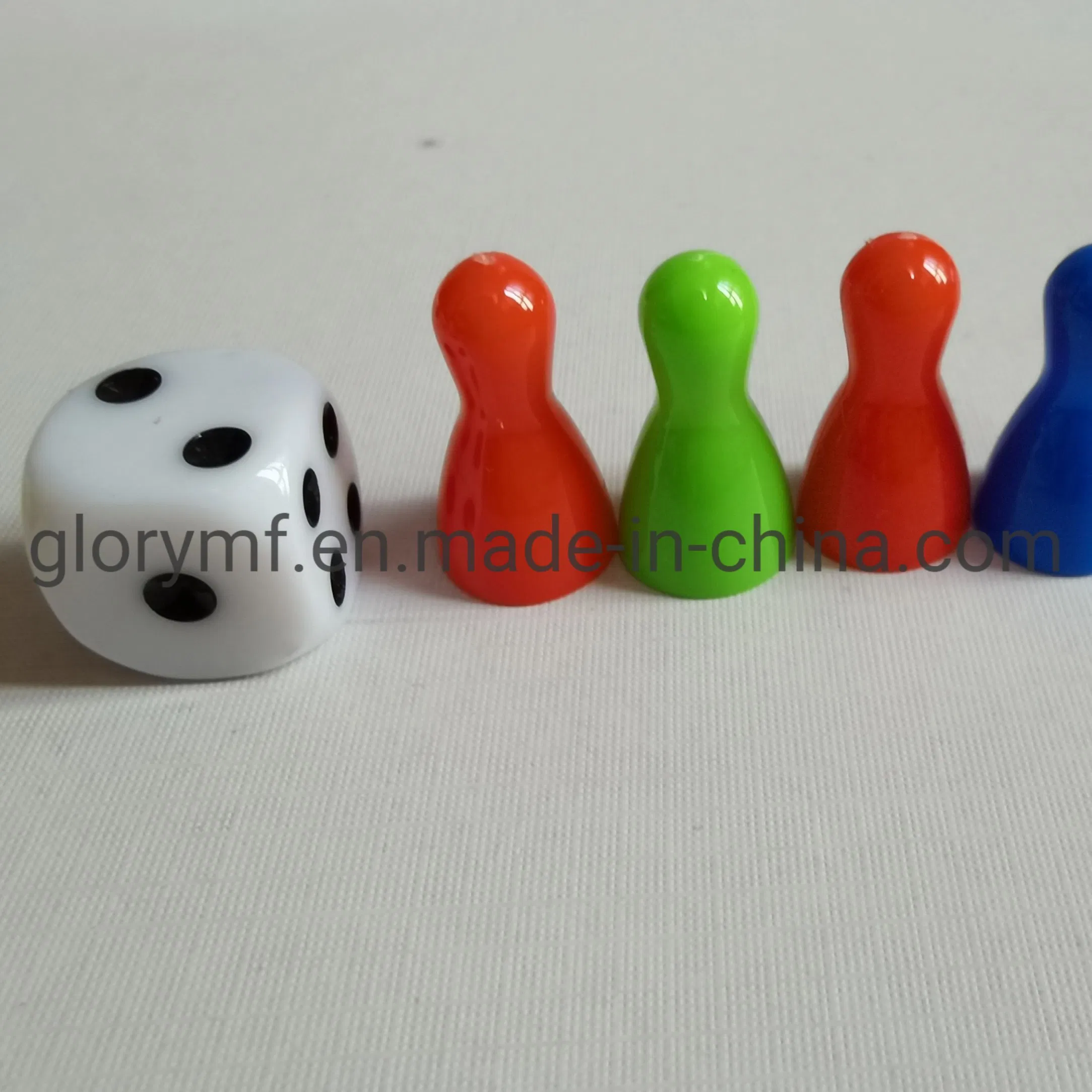 Colorful Plastic Game Pawns and Dices Set Board Game Piece