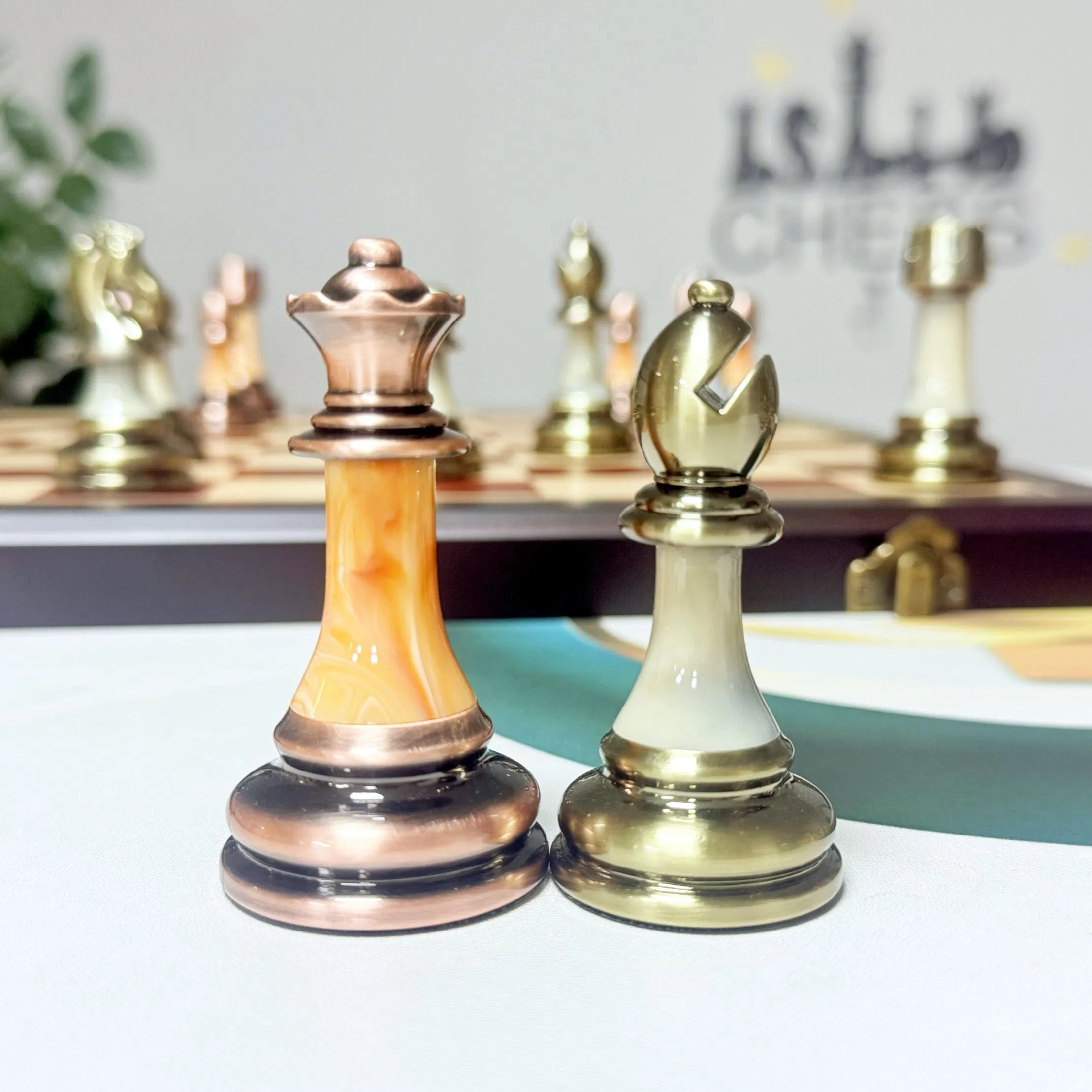Board Game Suit 3.5 Inch Luxury Marbled Chess Pieces